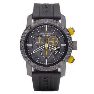 Buy Shop Burberry Sport Endurance Chronograph Grey Dial Grey Rubber Strap Watch for Men - BU7713 USA Online