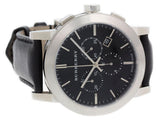 Buy Shop Burberry The City Chronograph Black Dial Black Leather Strap Watch for Men - BU9356 USA Online