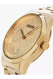 Gucci G Timeless Gold Dial Gold Steel Strap Unisex Watch - YA126461