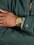 Gucci G Timeless Gold Dial Gold Steel Strap Unisex Watch - YA126461