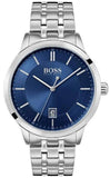 Buy Shop Hugo Boss Officer Chronograph Blue Dial Silver Steel Strap Watch for Men - 1513615 USA Online