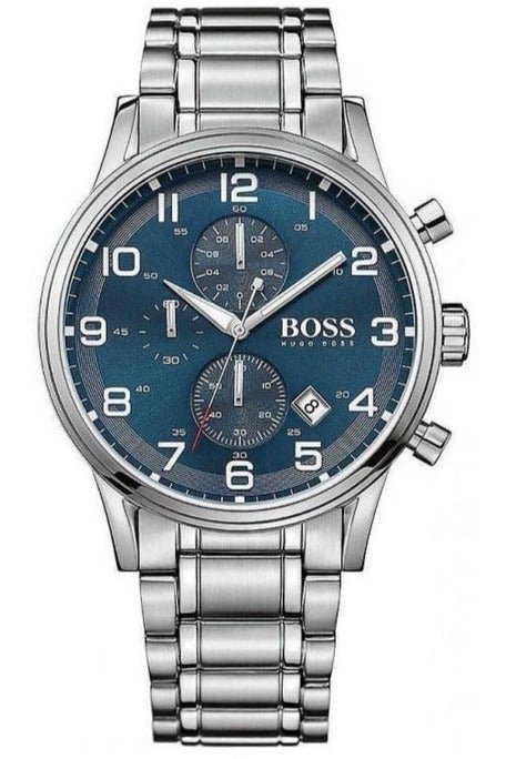 Buy Shop Hugo Boss Aeroliner Blue Dial Silver Steel Strap Watch for Men - 1513183 USA Online
