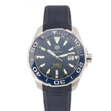 Buy Shop Tag Heuer Aquaracer Calibre 5 Automatic Blue Dial Blue Rubber Strap Watch for Men - WAY201B.FT6150 USA Online