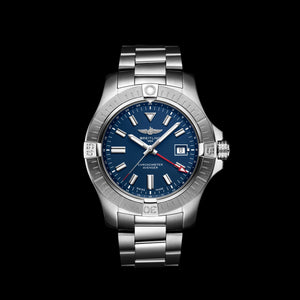 Buy Shop Breitling Avenger Automatic GMT 45 Blue Dial Silver Steel Strap Watch for Men - A32395101C1A1 USA Online