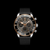 Buy Shop Breitling Superocean Heritage B01 Chronograph 44 Black Dial Black Mesh Bracelet Watch for Men - UB01621A1M1S1 USA Online