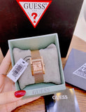 Buy Shop Guess Nouveau Diamonds Rose Gold Dial Rose Gold Mesh Bracelet Watch for Women - W0127L3 USA Online