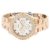 Buy Shop Guess Dazzler Diamonds Silver Dial Rose Gold Steel Strap Watch for Women - W0335L3 USA Online