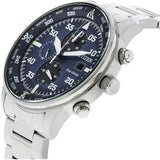 Citizen Eco Drive Chronograph Blue Dial Silver Stainless Steel Watch For Men - CA0690-88L