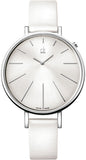Buy Shop Calvin Klein Equal White Dial White Leather Strap Watch for Women - K3E231L6 USA Online