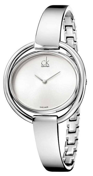 Buy Shop Calvin Klein Impetuous Silver Dial Silver Steel Strap Watch for Women - K4F2N116 USA Online