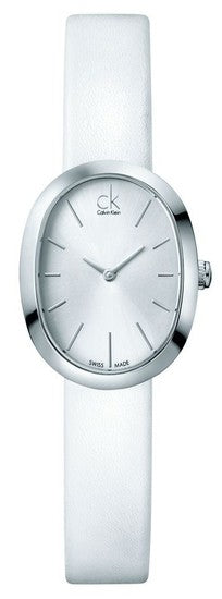 Buy Shop Calvin Klein Incentive White Dial White Leather Strap Watch for Women - K3P231L6 USA Online