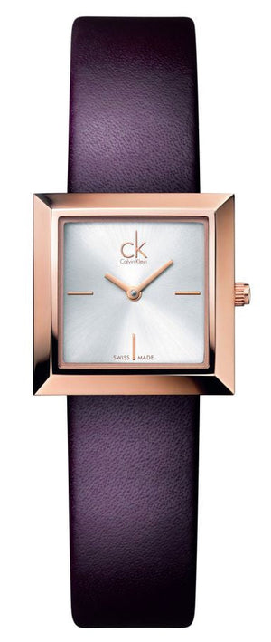Buy Shop Calvin Klein Mark White Dial Brown Leather Strap Watch for Women - K3R236G6 USA Online