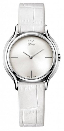Buy Shop Calvin Klein Skirt White Dial White Leather Strap Watch for Women - K2U231K6 USA Online