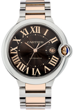 Buy Shop Cartier Ballon Bleu de Cartier Brown Dial Two Tone Steel Strap Watch for Men - W6920032 USA Online
