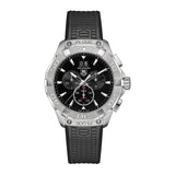 Buy Shop Tag Heuer Aquaracer Chronograph Black Dial Black Rubber Strap Watch for Men - CAY1110.FT6041 USA Online
