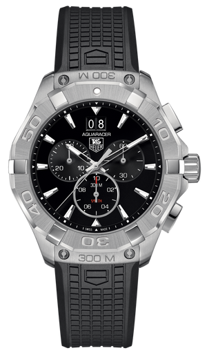 Buy Shop Tag Heuer Aquaracer Chronograph Black Dial Black Rubber Strap Watch for Men - CAY1110.FT6041 USA Online