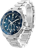 Buy Shop Tag Heuer Aquaracer Blue Dial SIlver Steel Strap Watch for Men - CAY111B.BA0927 USA Online