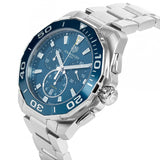 Buy Shop Tag Heuer Aquaracer Blue Dial SIlver Steel Strap Watch for Men - CAY111B.BA0927 USA Online