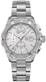 Tag Heuer Aquaracer Caliber 16 Automatic Chronograph White Dial Silver Steel Strap Watch for Men - CAY2111.BA0927