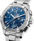 Tag Heuer Aquaracer Caliber 16 Automatic Chronograph Blue Dial Silver Steel Strap Watch for Men - CAY2112.BA0927