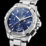 Tag Heuer Aquaracer Caliber 16 Automatic Chronograph Blue Dial Silver Steel Strap Watch for Men - CAY2112.BA0927