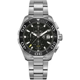 Buy Shop Tag Heuer Aquaracer Calibre 16 Day-Date Black Dial Silver Steel Strap Watch for Men - CAY211A.BA0927 USA Online