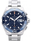 Buy Shop Tag Heuer Aquaracer Calibre 16 43mm Blue Dial Silver Steel Strap Watch for Men - CAY211B.BA0927 USA Online