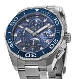 Buy Shop Tag Heuer Aquaracer Calibre 16 43mm Blue Dial Silver Steel Strap Watch for Men - CAY211B.BA0927 USA Online
