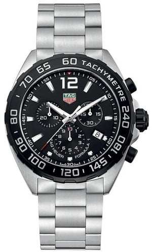 Buy Shop Tag Heuer Formula 1 Chronograph Black Dial Silver Steel Strap Watch for Men - CAZ1010.BA0842 USA Online