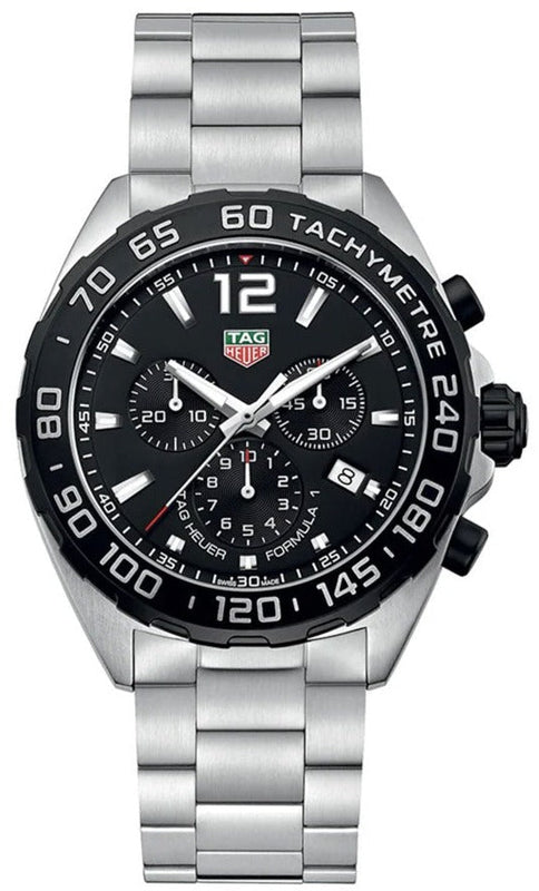 Buy Shop Tag Heuer Formula 1 Chronograph Black Dial Silver Steel Strap Watch for Men - CAZ1010.BA0842 USA Online