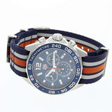 Buy Shop Tag Heuer Formula 1 Quartz Chronograph Blue Dial Two Tone NATO Strap Watch for Men - CAZ1010.FC8196 USA Online