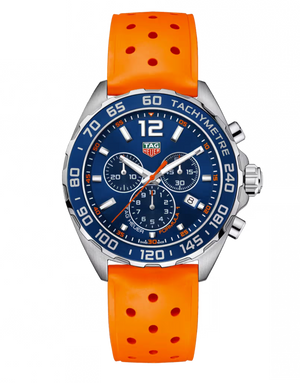 Buy Shop Tag Heuer Formula 1 Quartz Chronograph Blue Dial Orange Rubber Strap Watch for Men - CAZ1014.FT8028 USA Online