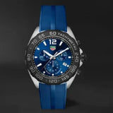 Tag Heuer Formula 1 Chronograph Blue Dial Blue Rubber Strap Watch for Men - CAZ101AV.FT8077