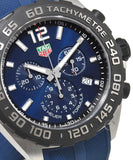 Tag Heuer Formula 1 Chronograph Blue Dial Blue Rubber Strap Watch for Men - CAZ101AV.FT8077