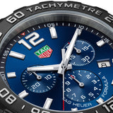 Tag Heuer Formula 1 Chronograph Blue Dial Blue Rubber Strap Watch for Men - CAZ101AV.FT8077