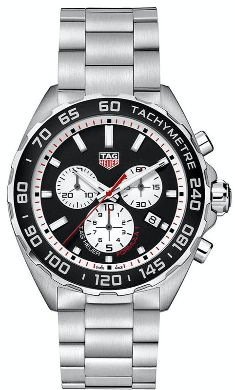 Buy Shop Tag Heuer Formula 1 Chronograph Black Dial Silver Steel Strap Watch for Men - CAZ101E.BA0842 USA Online