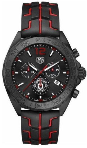 Buy Shop Tag Heuer Formula 1 Manchester United Limited Edition Black Dial Black & Red Rubber Strap Watch for Men - CAZ101J.FT8027 USA Online