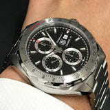 Buy Shop Tag Heuer Formula 1 Calibre 16 Automatic Chronograph Black Dial Silver Steel Strap Watch for Men - CAZ2010.BA0876 USA Online