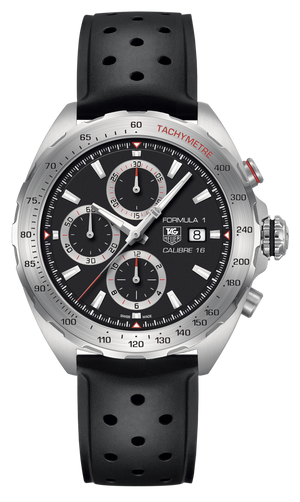 Buy Shop Tag Heuer Formula 1 Calibre 16 Black Dial Black Leather Strap Watch for Men - CAZ2010.FT8024 USA Online