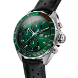 Buy Shop Tag Heuer Formula 1 Calibre 16 Automatic Chronograph Green Dial Black Leather Strap Watch for Men - CAZ2016.FC6473 USA Online