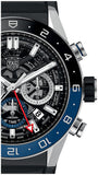 Buy Shop Tag Heuer Carrera Automatic Chronograph Steel & Ceramic Black Dial Black Rubber Strap Watch for Men - CBG2A1Z.FT6157 USA Online