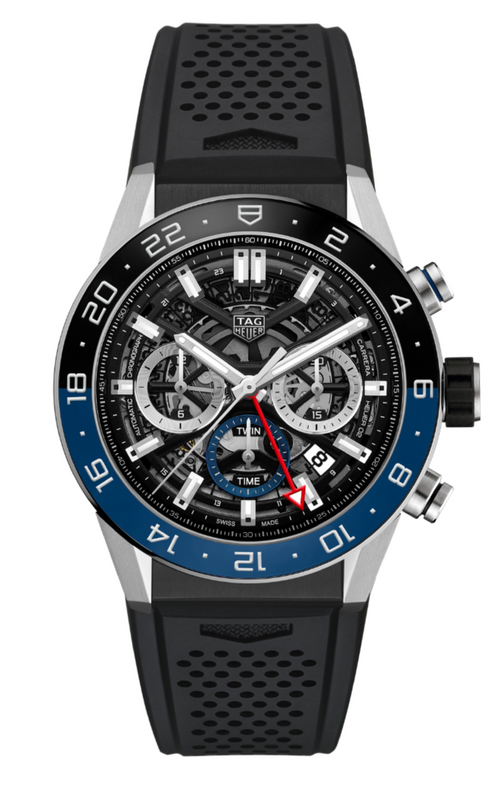 Buy Shop Tag Heuer Carrera Automatic Chronograph Steel & Ceramic Black Dial Black Rubber Strap Watch for Men - CBG2A1Z.FT6157 USA Online