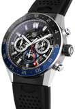 Buy Shop Tag Heuer Carrera Automatic Chronograph Steel & Ceramic Black Dial Black Rubber Strap Watch for Men - CBG2A1Z.FT6157 USA Online