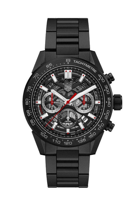Buy Shop Tag Heuer Carrera Automatic Chronograph Black Dial Black Steel Strap Watch for Men - CBG2090.BH0661 USA Online