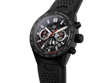 Buy Shop Tag Heuer Carrera Automatic Chronograph Black Dial Black Rubber Strap Watch for Men - CBG2A90.FT6173 USA Online