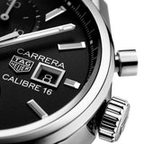 Buy Shop Tag Heuer Carrera Automatic Chronograph Black Dial Silver Steel Strap Watch for Men - CBK2110.BA0715 USA Online