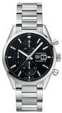 Buy Shop Tag Heuer Carrera Automatic Chronograph Black Dial Silver Steel Strap Watch for Men - CBK2110.BA0715 USA Online