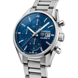 Buy Shop Tag Heuer Carrera Chronograph 41mm Blue Dial Silver Steel Strap Watch for Men - CBK2112.BA0715 USA Online