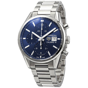 Buy Shop Tag Heuer Carrera Chronograph 41mm Blue Dial Silver Steel Strap Watch for Men - CBK2112.BA0715 USA Online