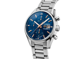 Buy Shop Tag Heuer Carrera Automatic Chronograph Blue Dial Silver Steel Strap Watch for Men - CBK2115.BA0715 USA Online